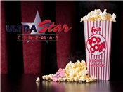 2 Ultra Star Movie Tickets + Large Popcorn
