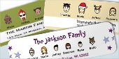 Holiday Caricature Address Labels
