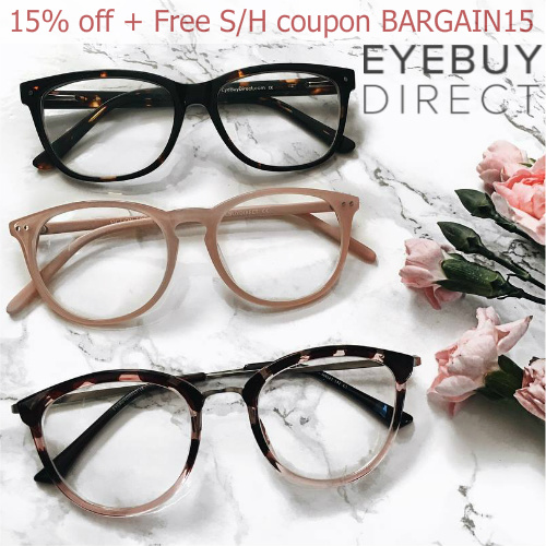 EyeBuyDirect Coupon 15 off + Free S/H on First Order