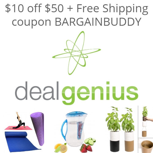 Deal Genius Coupon 10 off 50 + Free Shipping code BARGAINBUDDY