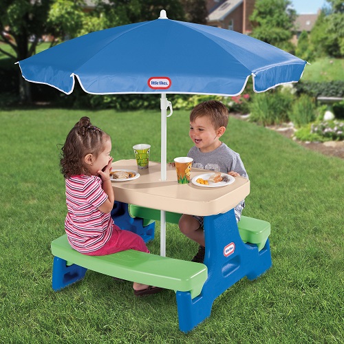 little tikes jr play table with umbrella
