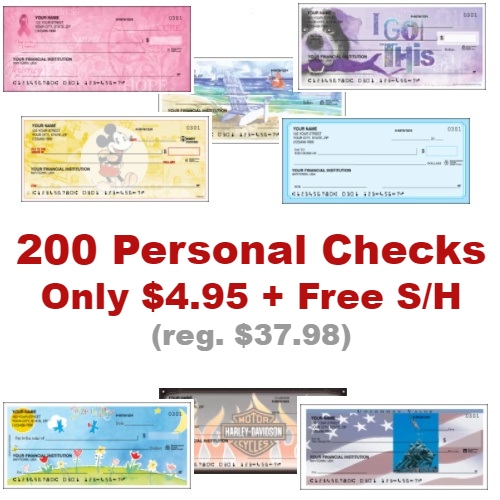 87% off 200 Personal Checks : Only $4.95 + Free Shipping