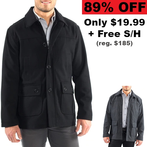 89% off Men’s Alpine Swiss Classic Barn Coat : Only $19.99 + Free S/H ...