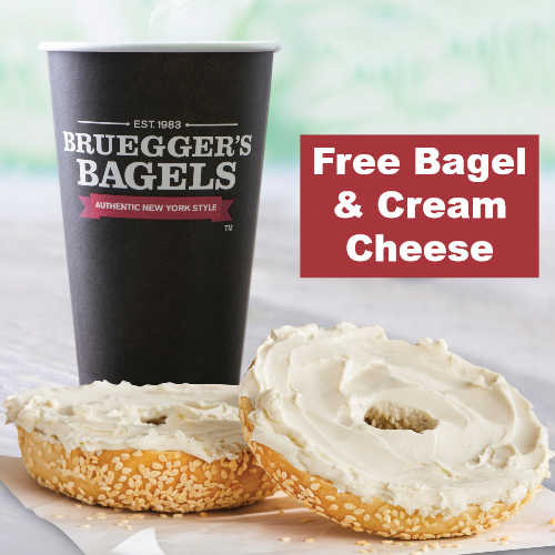 Brueggers free bagel