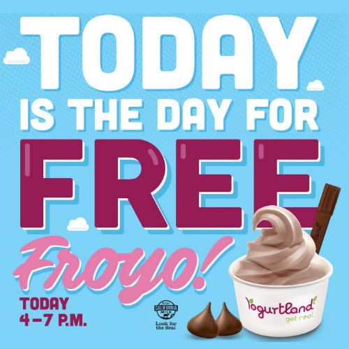 Yogurtland Free Yogurt Day