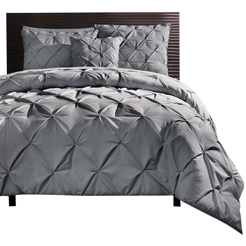 cheap pintucked duvet cover set