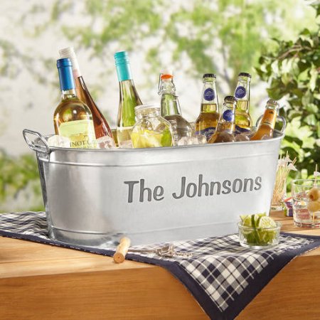 Personalized Galvanized Beverage Tub