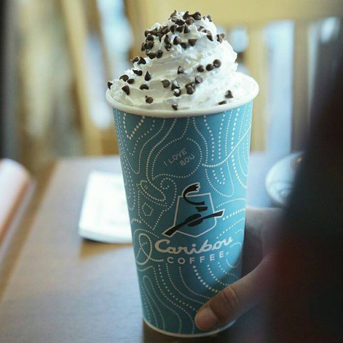 free drink at caribou coffee