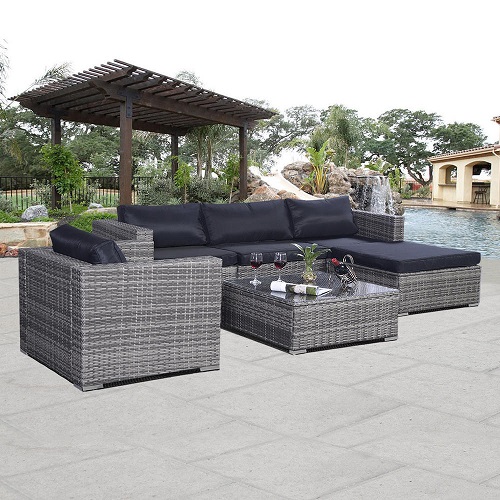 clearance goplus 6pc outdoor furniture set