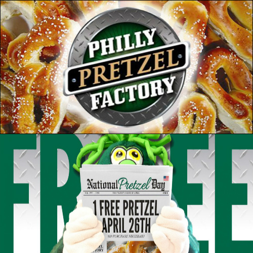 philly pretzel factory free pretzel