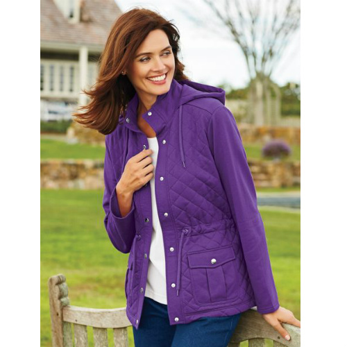 womens quilted fleece jacket