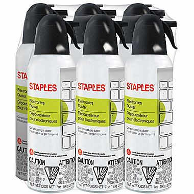 staples canned air duster sale