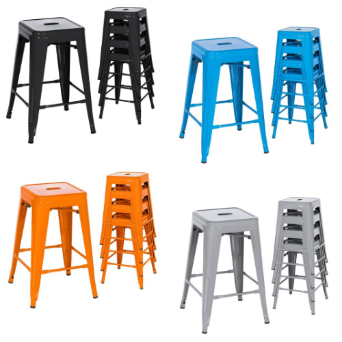 Modern Stackable Backless Counter Height Bar Stools