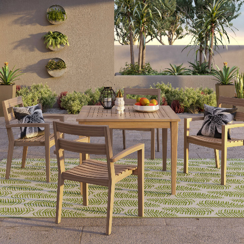 50% off 5-PC Wood Patio Dining Set : $349.98 + Free S/H + Free $40