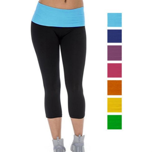 83% off Ladies Yoga Capri with Fold Over Waistband : $4.99 + Free S/H ...