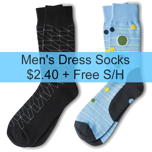 60% off Men’s Dress Socks : $2.40 + Free S/H | MyBargainBuddy.com