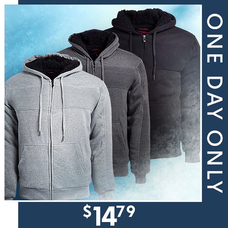 82% off Men’s Sherpa-Lined Hoodie : Only $14.79 | MyBargainBuddy.com