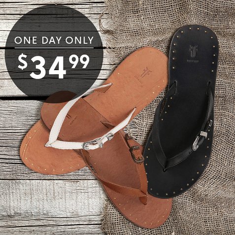 frye flip flops