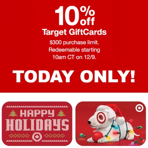 Target Gift Cards 10 off + Free S/H or Email Delivery
