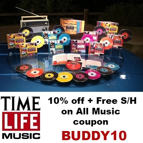 Time Life Coupon 10 off + Free Shipping on All Music coupon BUDDY10