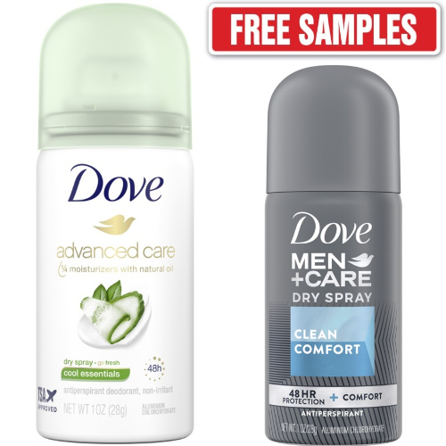 dove antiperspirant sample