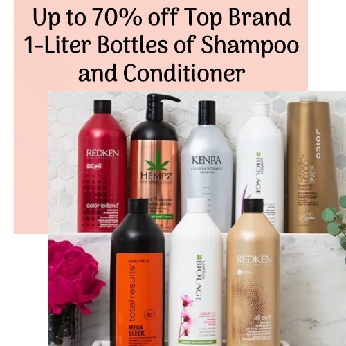 Up to 70 off 1Liter Shampoo and Conditioner Only 14.98 + Extra 10