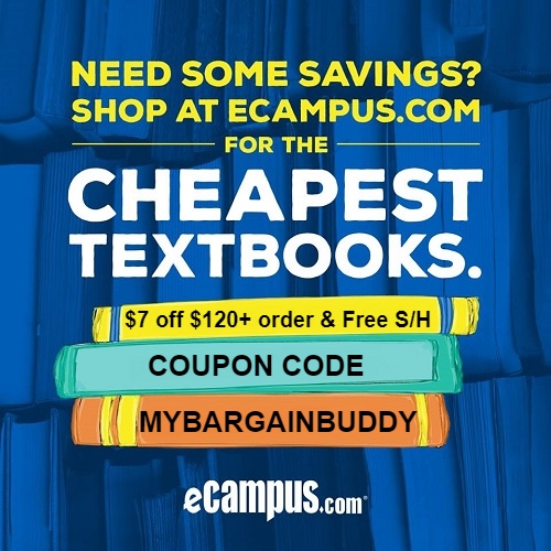 eCampus Coupon 7 off 120+ order code MYBARGAINBUDDY