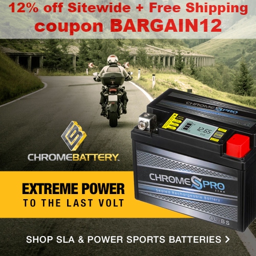 Chrome Battery Coupon 12 off + Free S/H code BARGAIN12