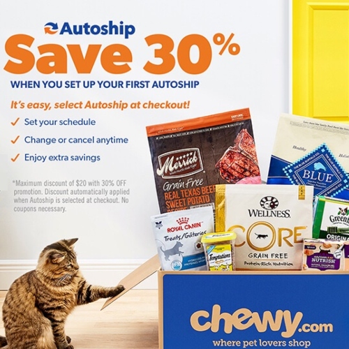 Chewy Deal : 30% off Your First 