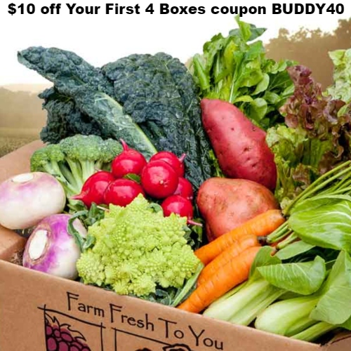 Farm Fresh To You Coupon 10 Off Each Of Your First 4 Boxes Code Buddy40 Mybargainbuddy Com