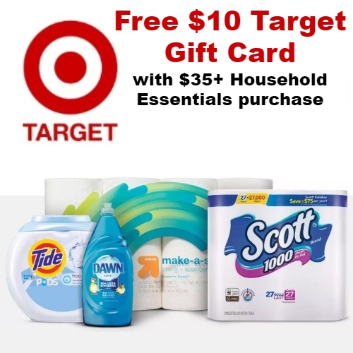 Target Deal Free 10 Gift Card with 35+ Household Essentials order