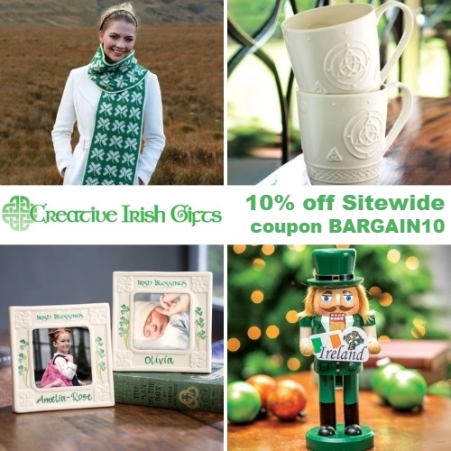 Creative Irish Gifts Coupon 10 off Sitewide code BARGAIN10