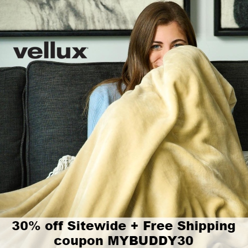 Vellux Coupon 30 off Sitewide + Free S/H code MYBUDDY30