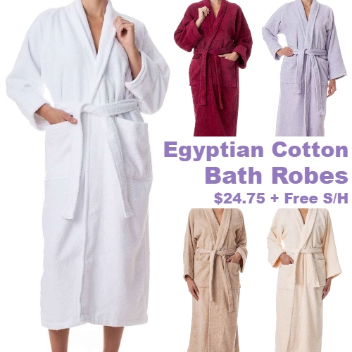 62 off Women’s Egyptian Cotton Terry Cloth Bath Robes Only 24.75