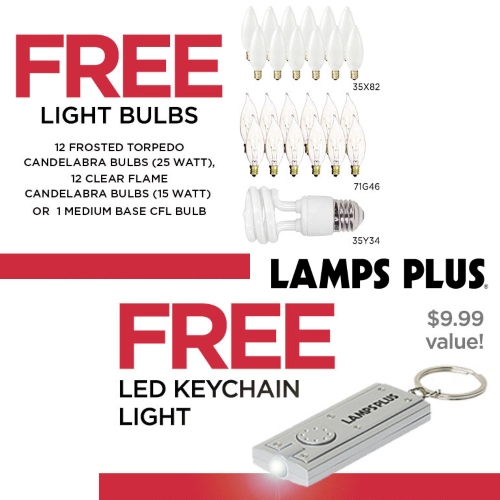 Lamps Plus Free Light Bulbs and an LED Keychain Light