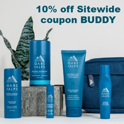 Oars + Alps Coupon 10 off Sitewide code BUDDY