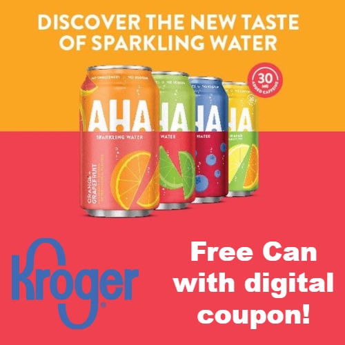 Kroger Coupon Free AHA Sparkling Water