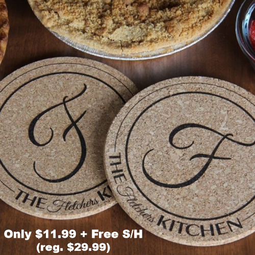 Personalized Cork Hot Pads