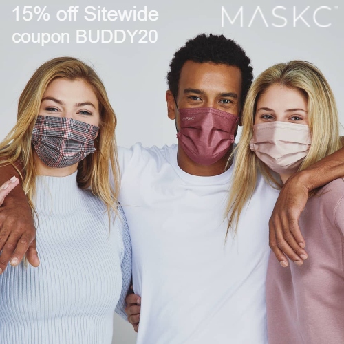 MASKC Coupon 15 off Sitewide code BUDDY20