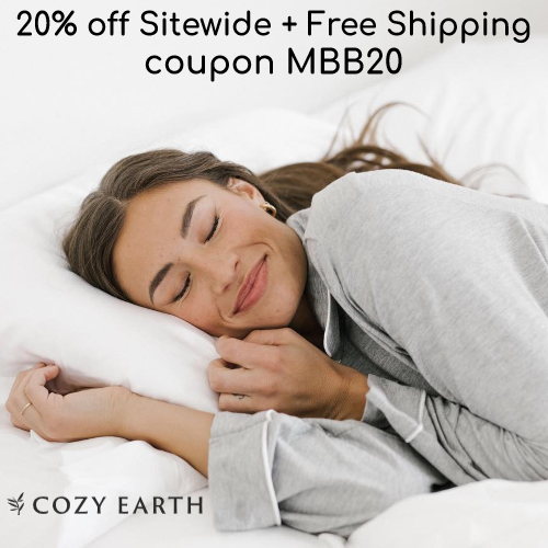 Cozy Earth Coupon 20 off Sitewide + Free Shipping code MBB20