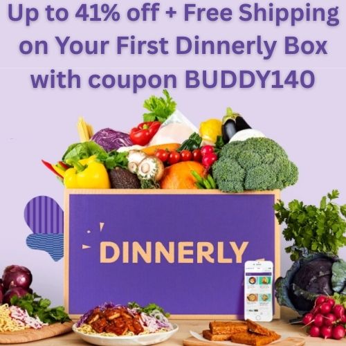 Get up to 41% off + Free S/H on Your First Dinnerly Box with coupon BUDDY140