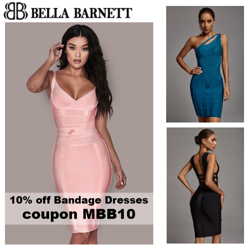 Bella Barnett Coupon : Extra 10% off Bandage Dresses code MBB10