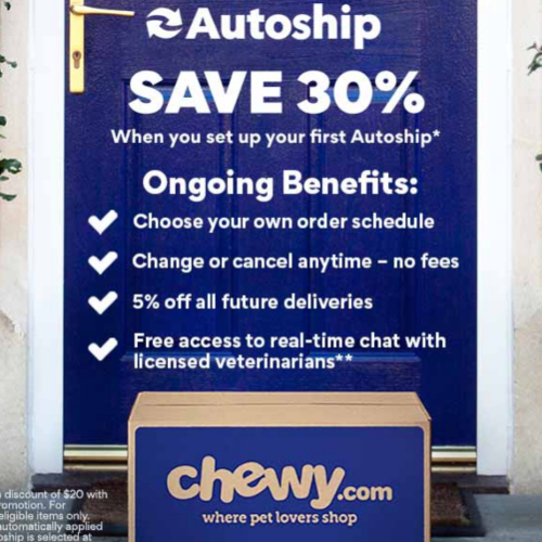 Chewy Deal 30 off Your First Autoship Order