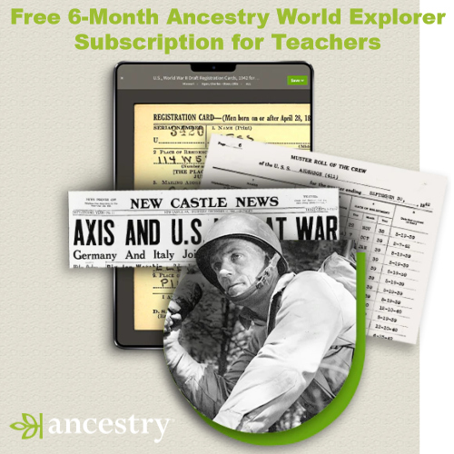 Ancestry.com : Free World Explorer Subscription for Teachers