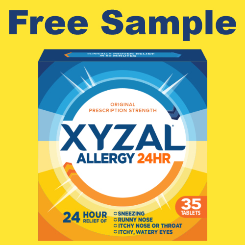 Xyzal 24HR Allergy Relief Free Sample