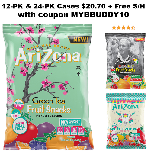 arizona tea brand fruit snacks discount