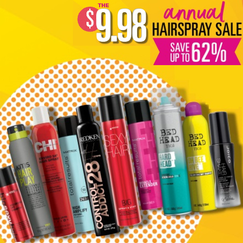 Up to 62% off Top Brand Hairspray, Dry Shampoo & Texturizers : Only $9. ...