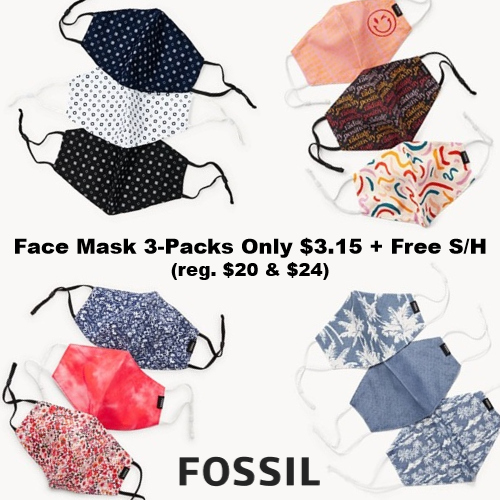 fossil face mask clearance