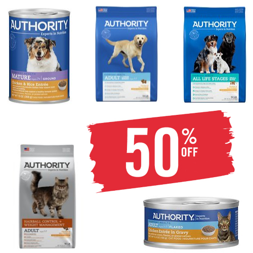 authority pet food sale