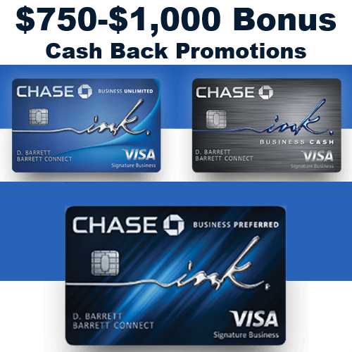 chase ink card for business cash back promos